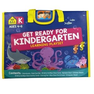 School Zone Kindergarten Learning Playset Homeschool Kit Ages 4–6 Complete- New